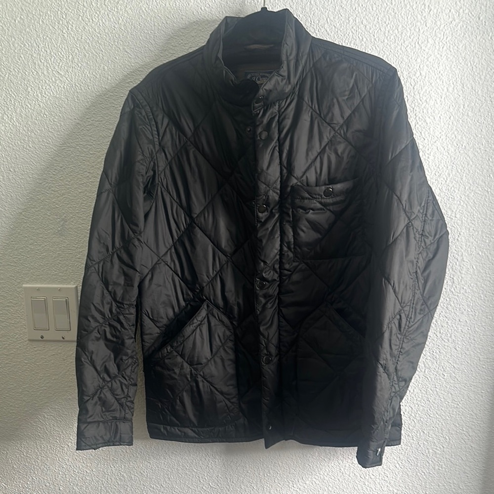 J crew Men's Black Quilted Jacket size small outdoor